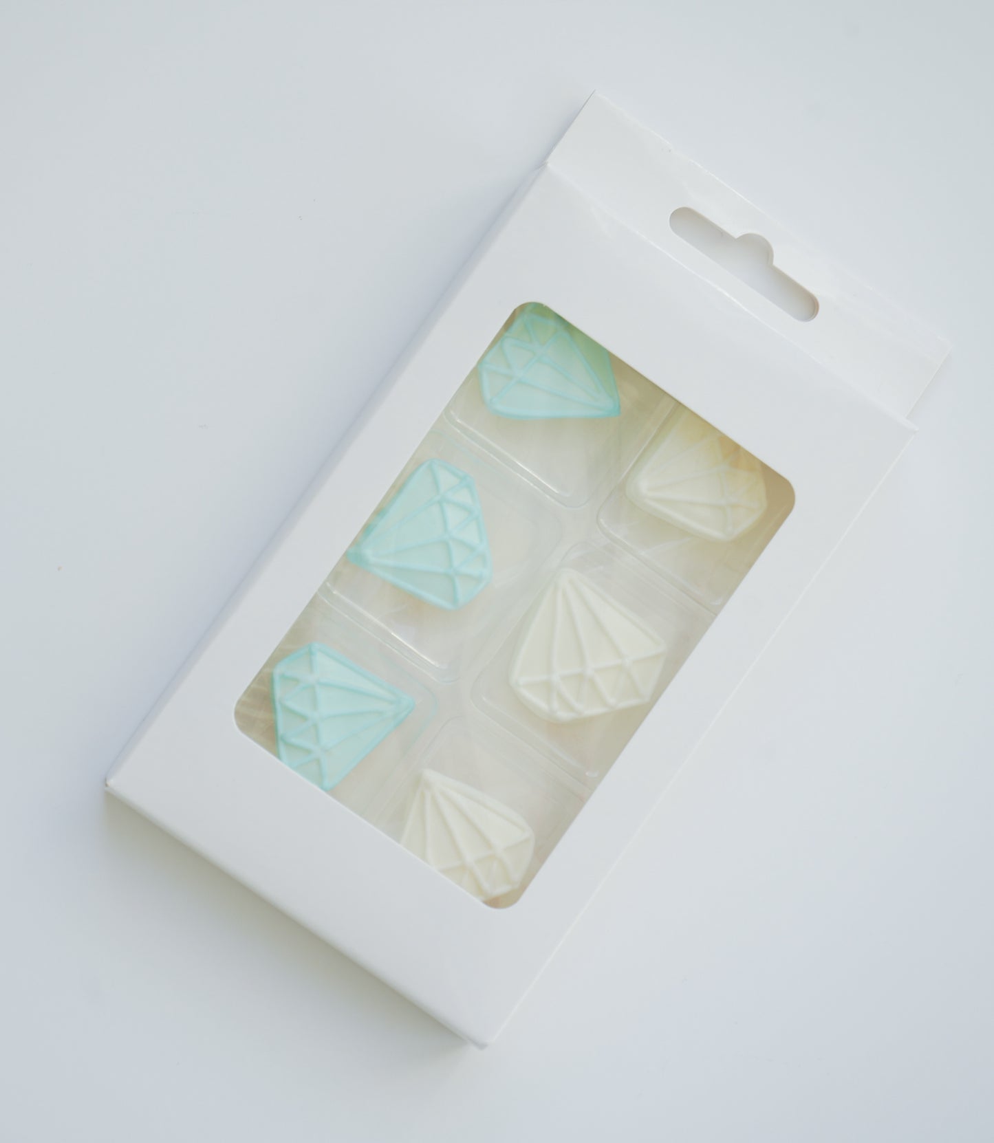 Blue and White Diamonds