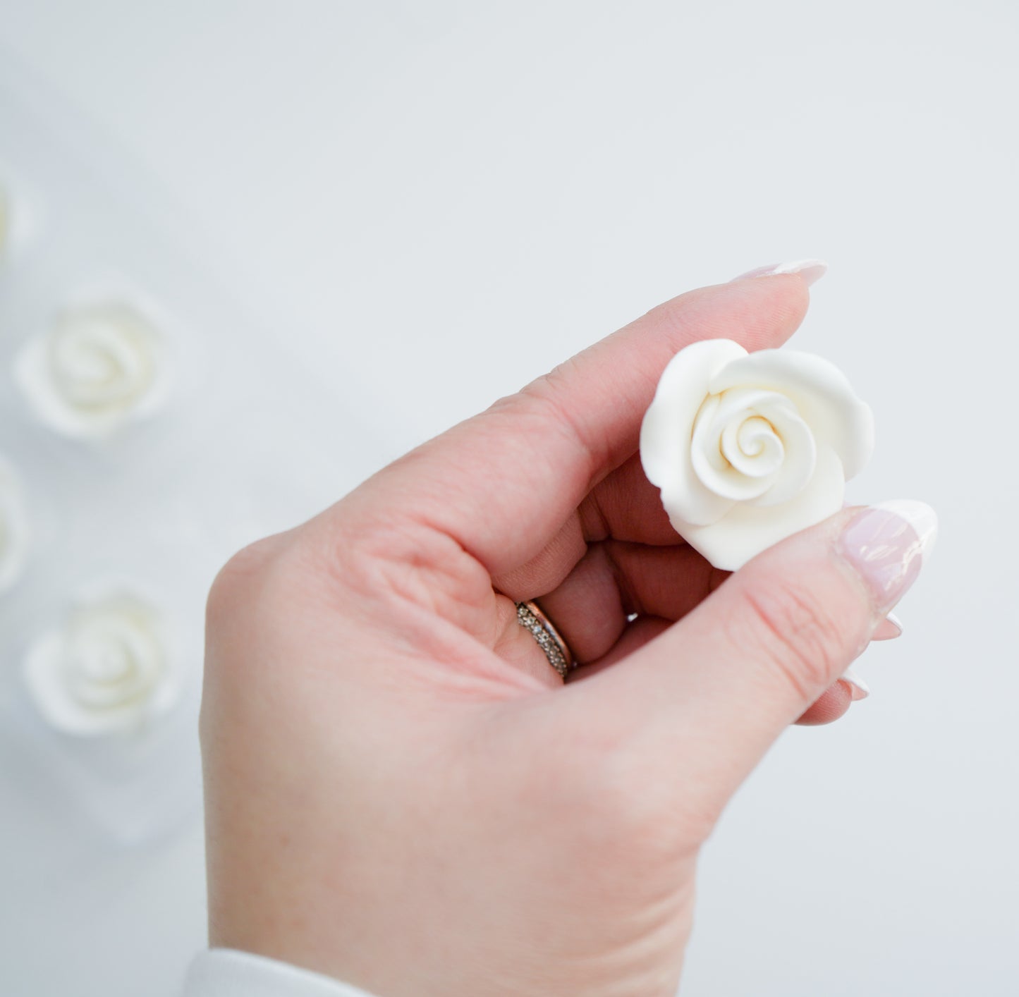 Petite White Roses