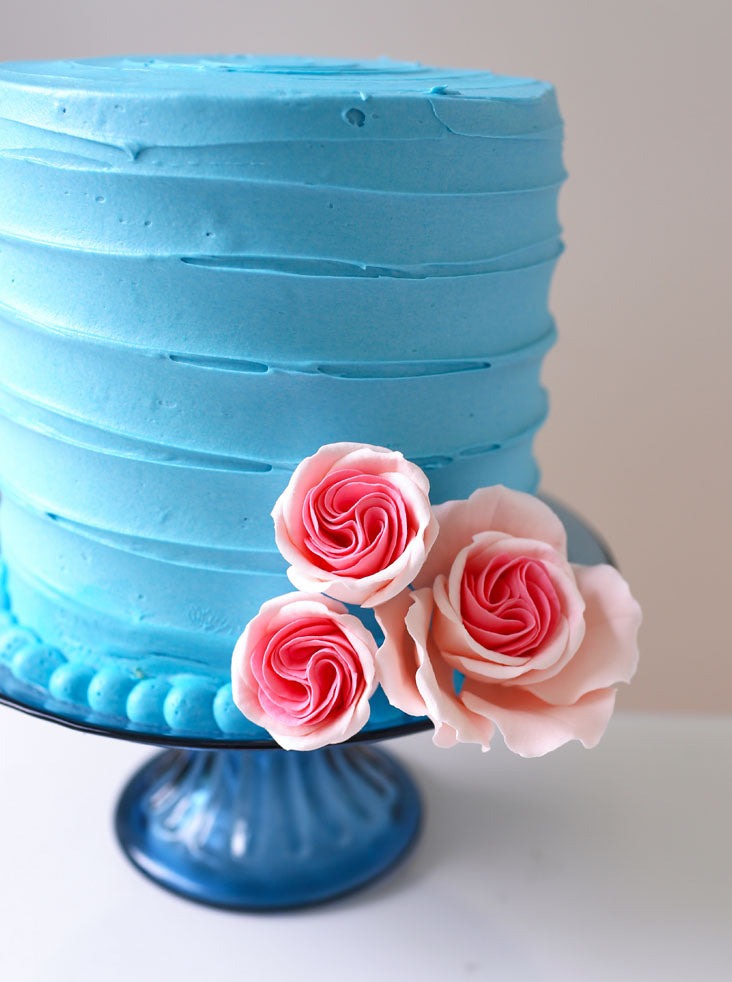 pink rose cake topper