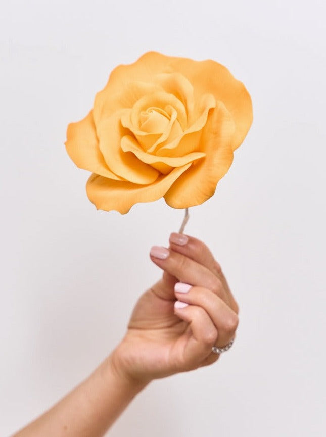 orange rose cake topper