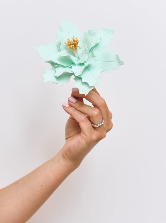 mint blue cake topper