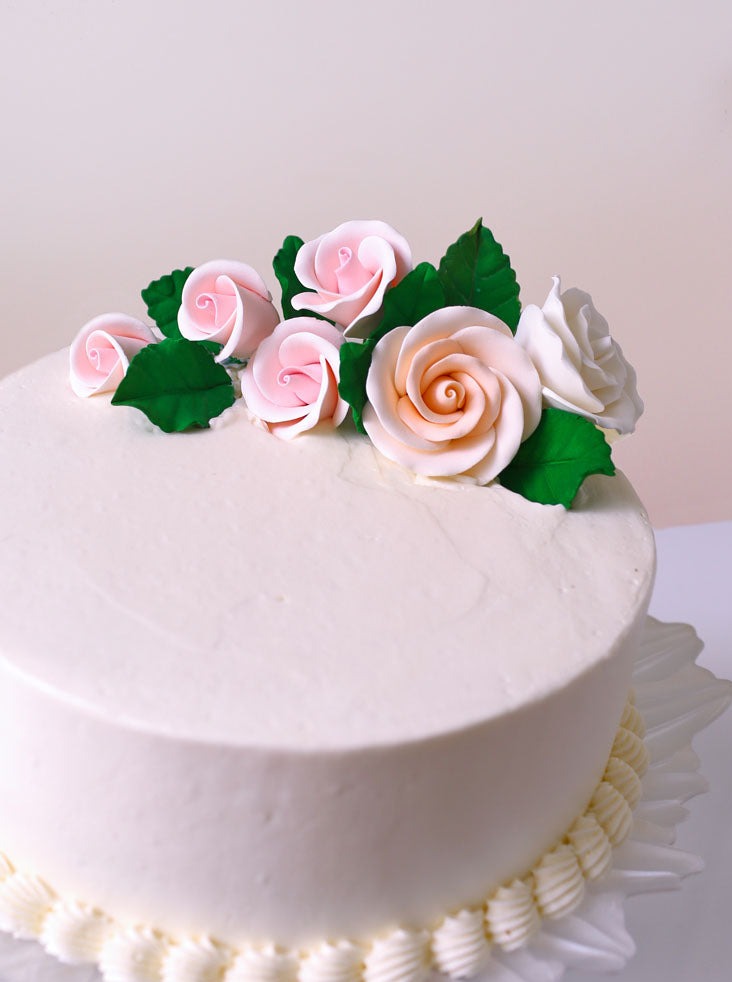 pink and orange cake topper