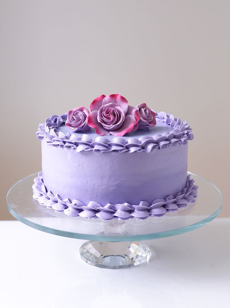 Amazon.com: JeVenis Lavender Cake Decoration Purple Rose Cake Topper  Butterfly Palm Leaves Purple Balls Cake Decoration for Wedding Bridal  Shower Birthday : Grocery & Gourmet Food