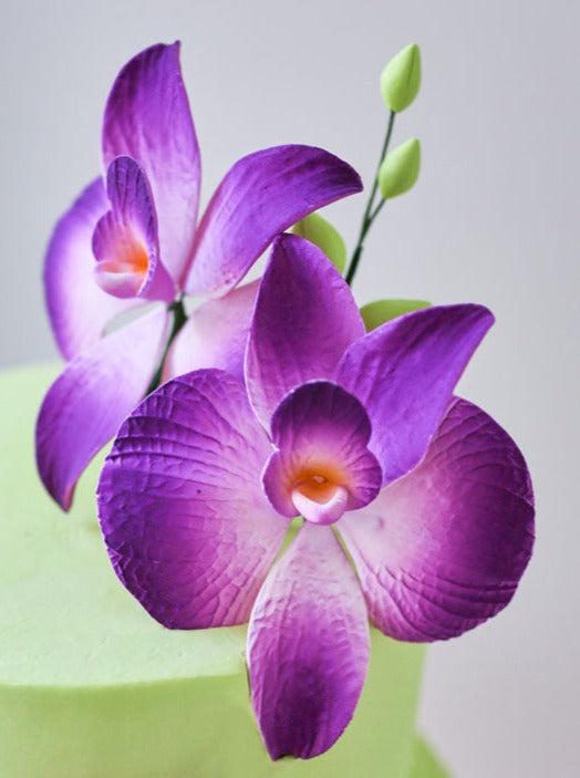 orchid cake topper for wedding cake