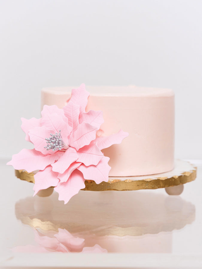 pink sugar flower for wedding cake