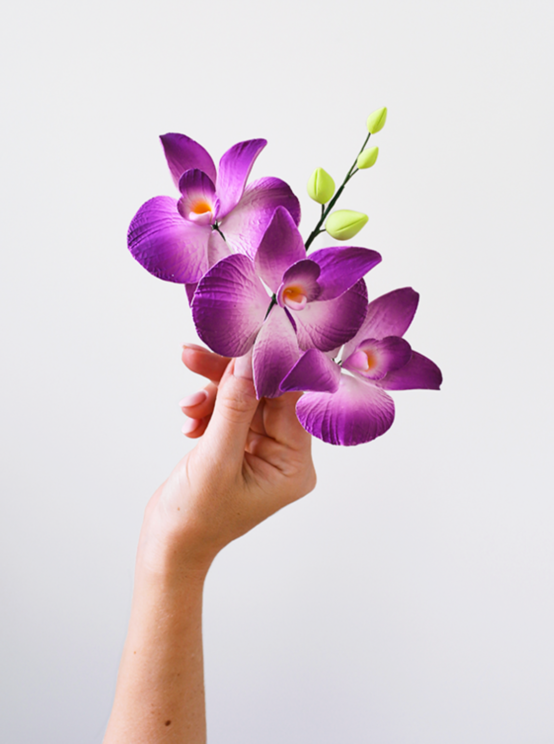 purple orchid cake topper