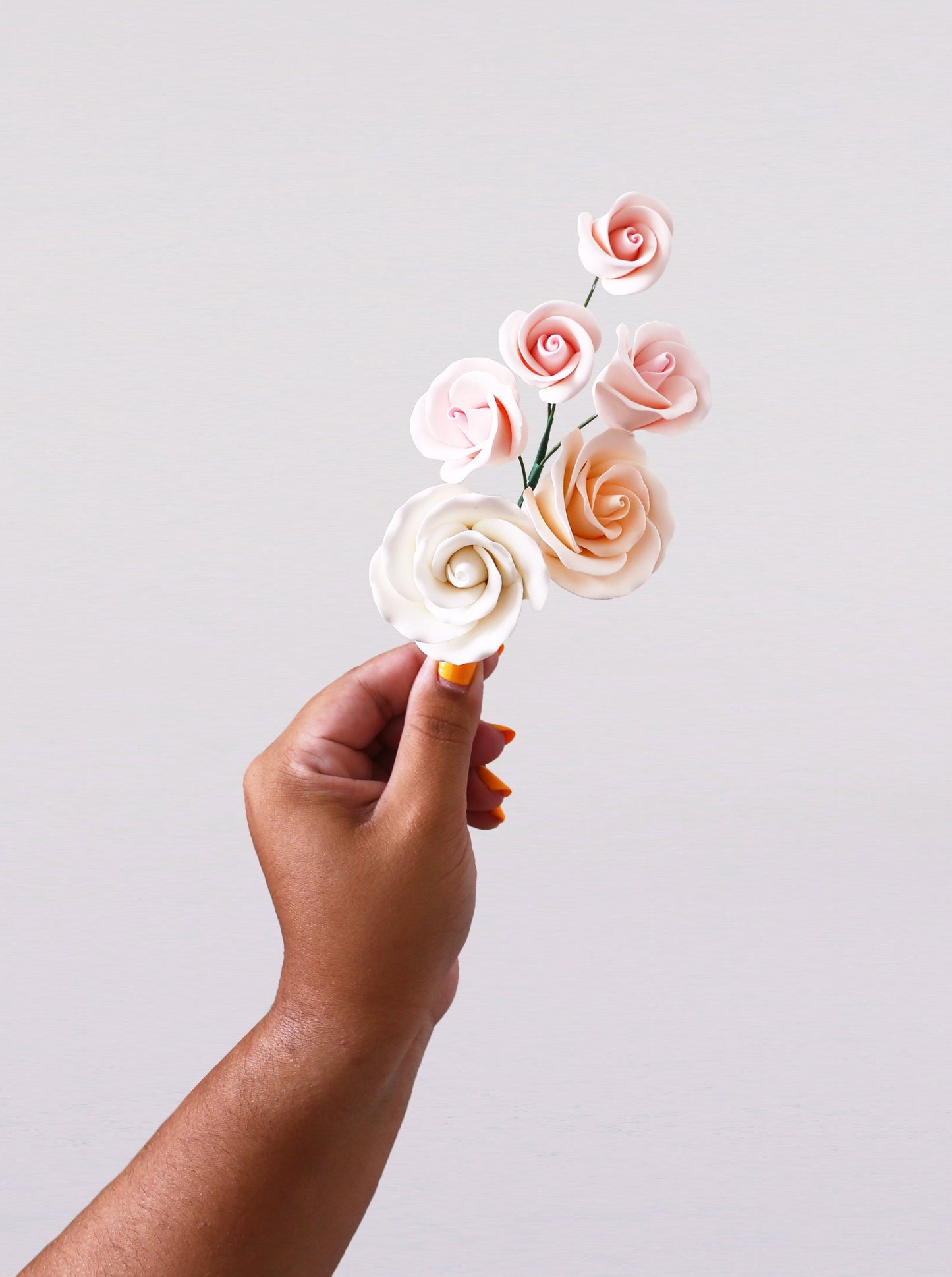 pink and orange cake topper